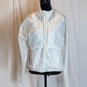 Athleta White Windbreaker 3-In-1 Vest Jacket Mesh Combo Women's Size S